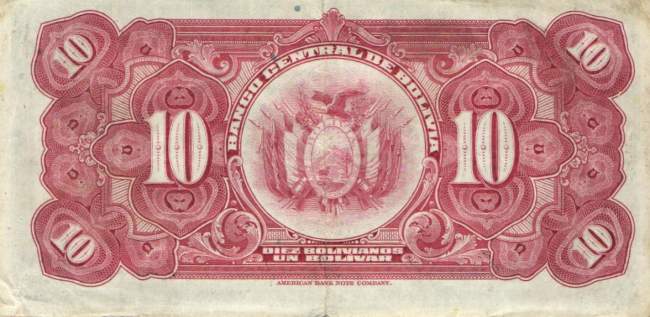 10 Bolivianos L. 20.7.1928